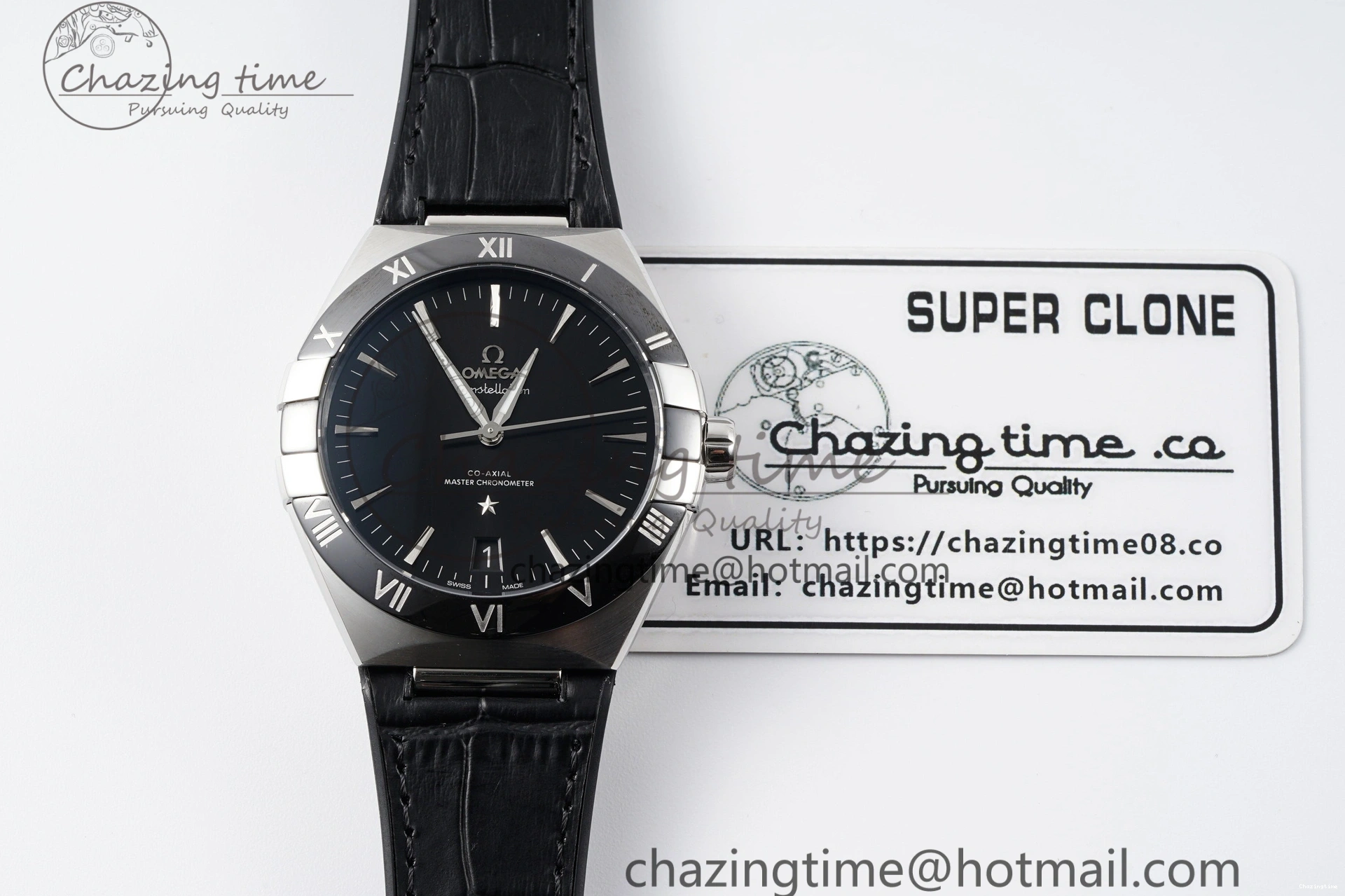 0303 Constellation Black Ceramic SS SBF 1:1 Best Edition Black Dial on Black Gummy Strap A8900 Super Clone TimelessDesign 7798